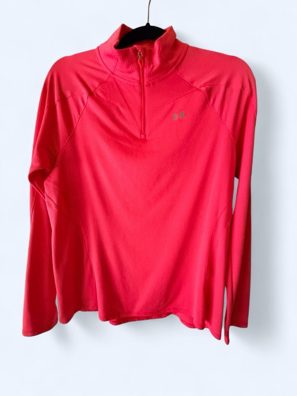 Under Armour Women’s Deep Salmon 1/4 Zip Long Sleeve Performance Top